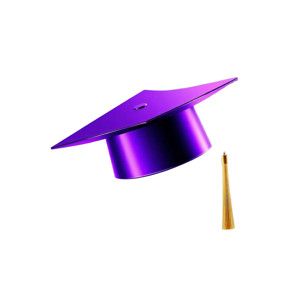 Cappello da laurea viola, simbolo del Premio 27+ per studenti UniMC